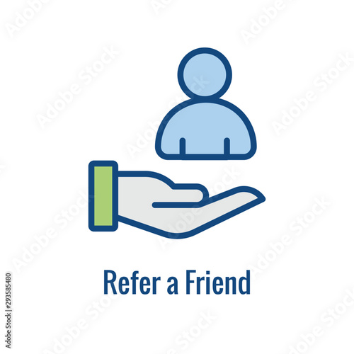 Employee Referral Process Icon - Networking, Recommendation, and reference