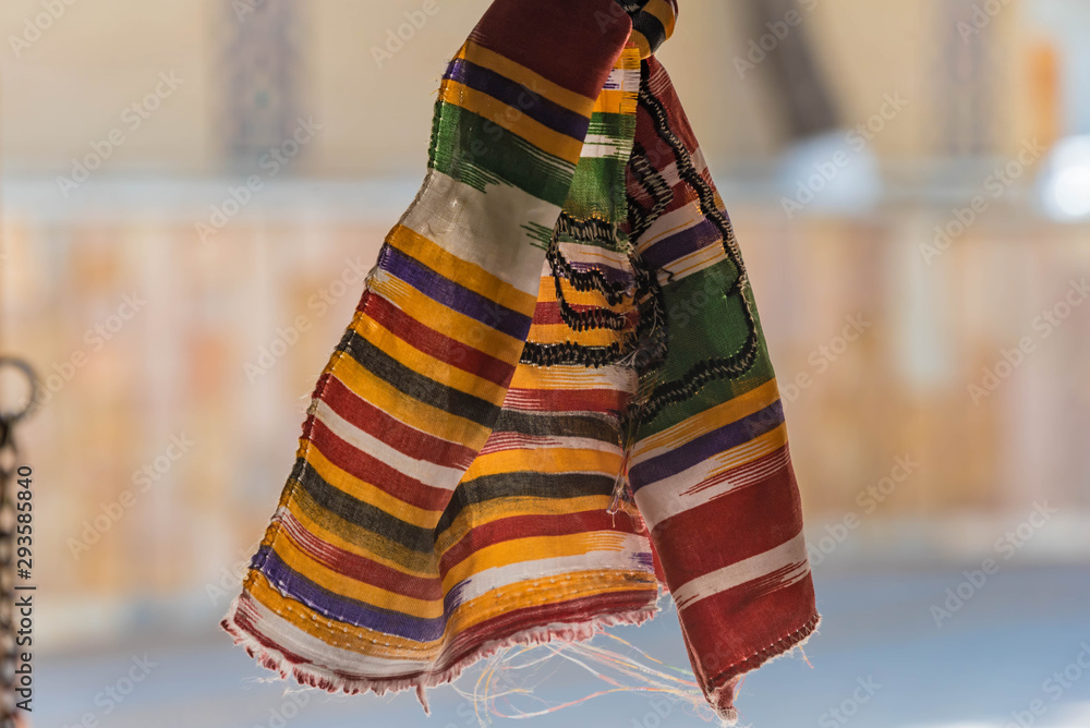 colorful scarf detail
