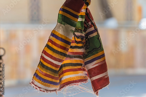 colorful scarf detail