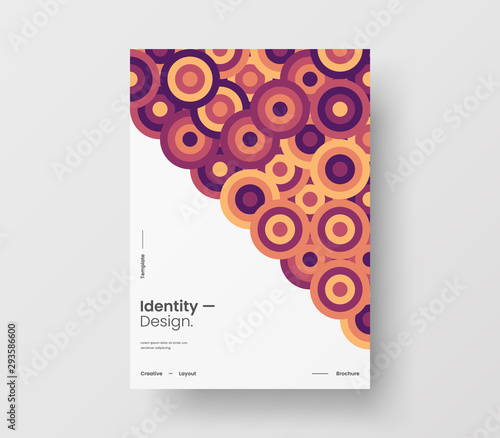 Amazing business presentation vector A4 vertical orientation front page mock up. Modern corporate report cover abstract geometric illustration design layout. Company identity brochure template.