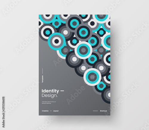 Amazing business presentation vector A4 vertical orientation front page mock up. Modern corporate report cover abstract geometric illustration design layout. Company identity brochure template.