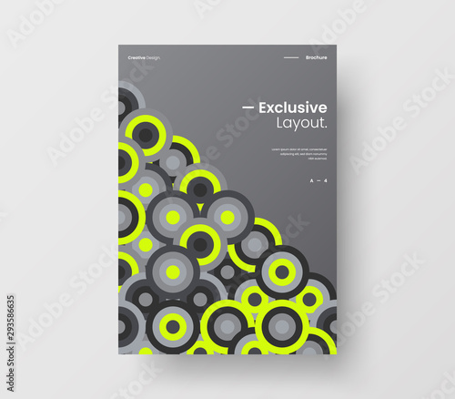 Amazing business presentation vector A4 vertical orientation front page mock up. Modern corporate report cover abstract geometric illustration design layout. Company identity brochure template.