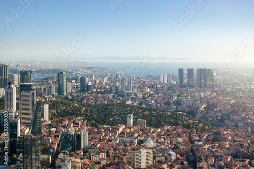 Top view of the modern district of Istanbul.