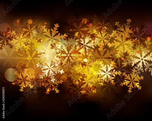 Background of snow crystal