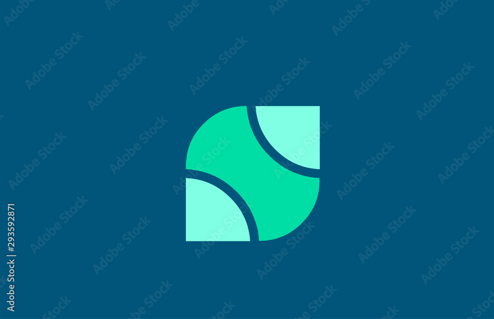 S in blue green color letter logo alphabet for icon design S in blue green color letter logo alphabet for icon design
