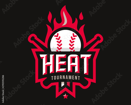 Baseball logo design, emblem tournament template editable for your design.