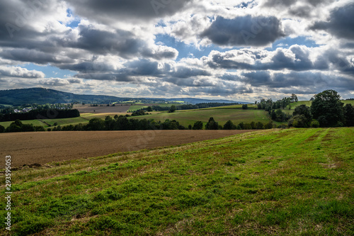 Beautiful diverse green landscape of the Czech Republic region Vysocina