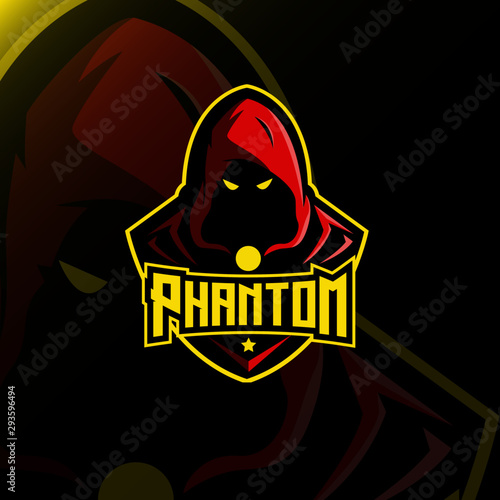 assasin phantom logo, esport gaming mascot