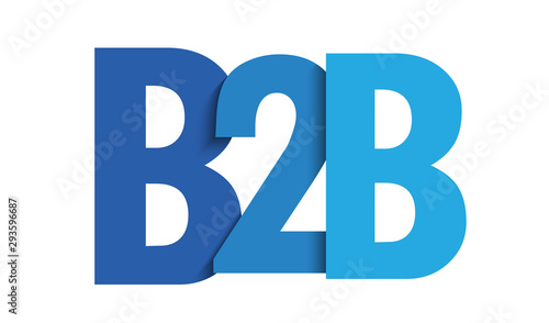 B2B blue gradient typography banner