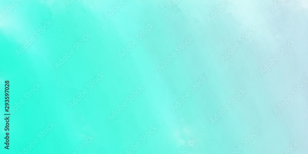 fine brushed / painted background with aqua marine, turquoise and pale turquoise color and space for text. can be used for cover design, poster, advertising