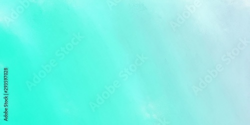 fine brushed / painted background with aqua marine, turquoise and pale turquoise color and space for text. can be used for cover design, poster, advertising © Eigens