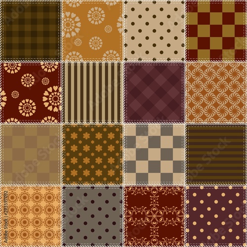 patchwork background with different patterns