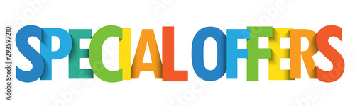 SPECIAL OFFERS colorful gradient typography banner