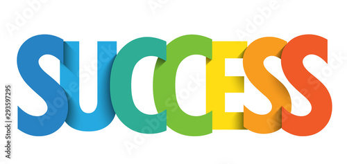 SUCCESS colorful typography banner