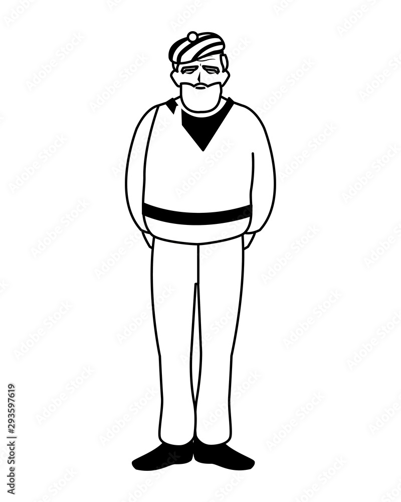 Grandfather cartoon vector design icon Grandfather cartoon vector design icon