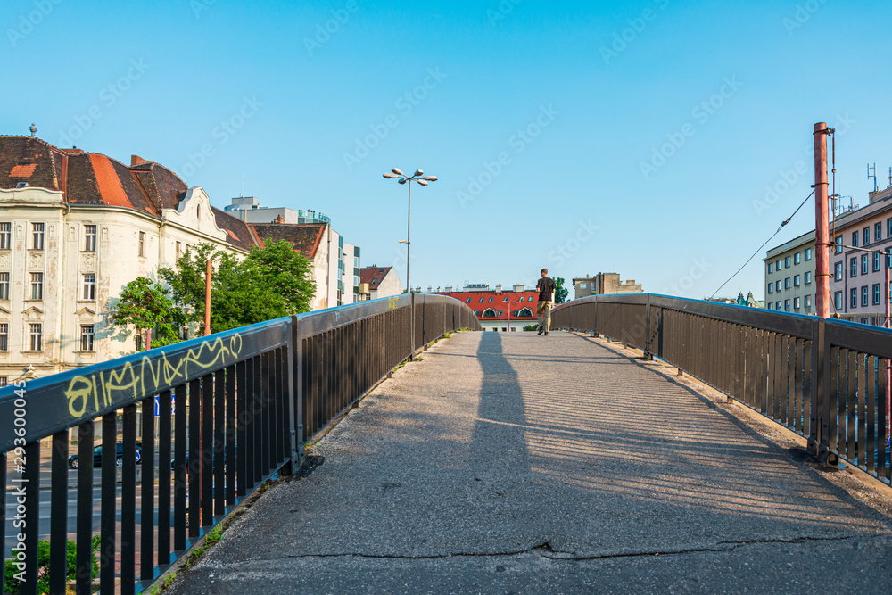Obraz premium BRATISLAVA, SLOVAKIA - June 27, 2018: view of Buildings around Bratislava, Slovakia