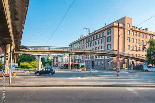 Canvas Print BRATISLAVA, SLOVAKIA - June 27, 2018: view of Buildings around Bratislava, Slova