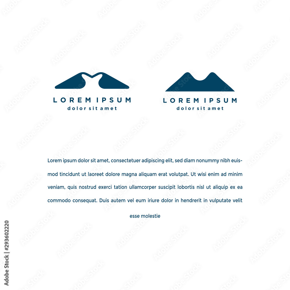 Set of mountain travel emblems. Camping outdoor adventure emblems  Vector illustration . on white background