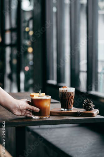 man drinking coffee in cafe