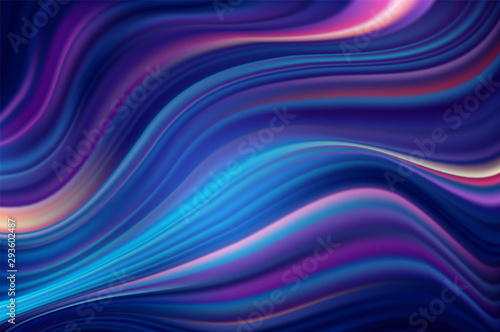 Modern colorful flow poster. Blue Wave Liquid shape multycolor background. © MarySan