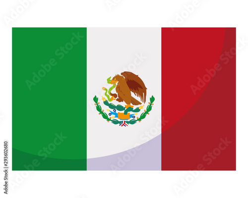 Isolated mexican flag vector design