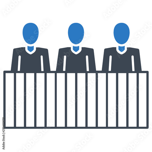 Jury Concept, Judicial panel Vector, joint interrogation team Icon