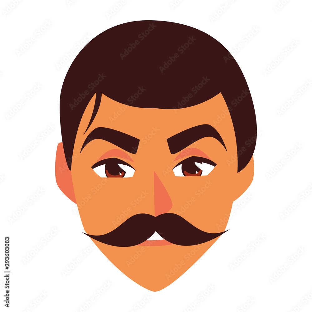 Isolated man head vector design Isolated man head vector design
