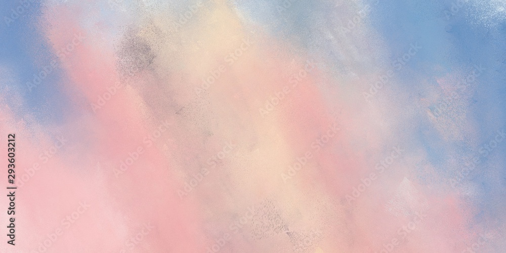 diffuse brushed / painted background with baby pink, cadet blue and pastel purple color and space for text. can be used for wallpaper, cover design, poster, advertising
