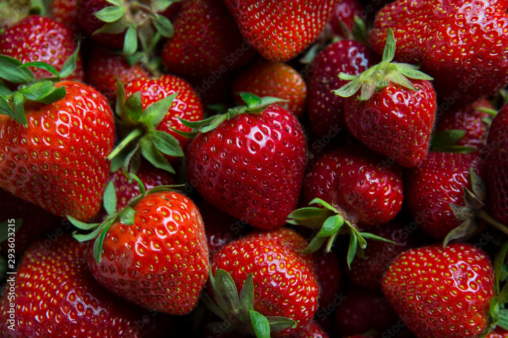 A closeup of Fresh healthy Strawberry background