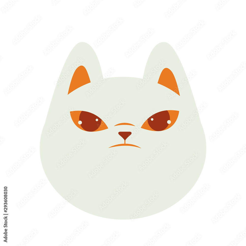 halloween cat mascot head seasonal icon halloween cat mascot head seasonal icon