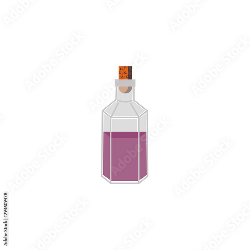 halloween spell bottle isolated icon