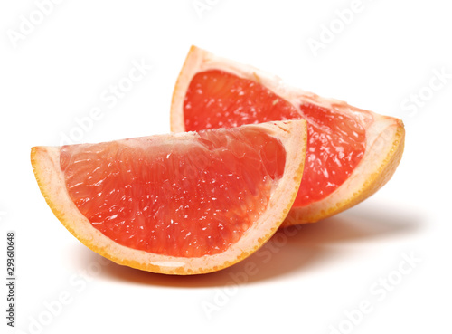 grapefruit path isolated on white background