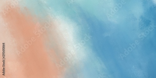 diffuse brushed / painted background with pastel blue, medium aqua marine and tan color and space for text. can be used as wallpaper or texture graphic element