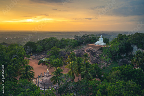Canvas Print Mihintale in Anuradhapura, Sri Lanka at dusk