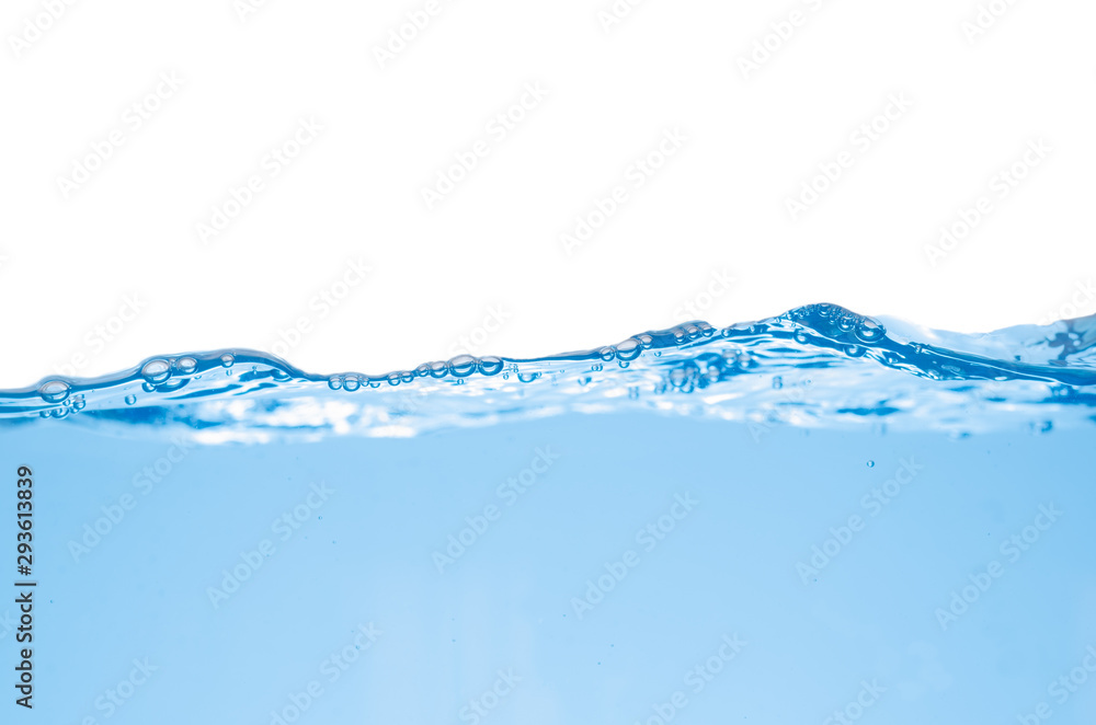 Water splash and surface with bubble on white background Water splash and surface with bubble on white background