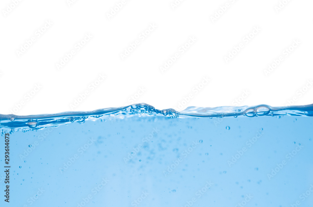 Water splash and surface with bubble on white background Water splash and surface with bubble on white background