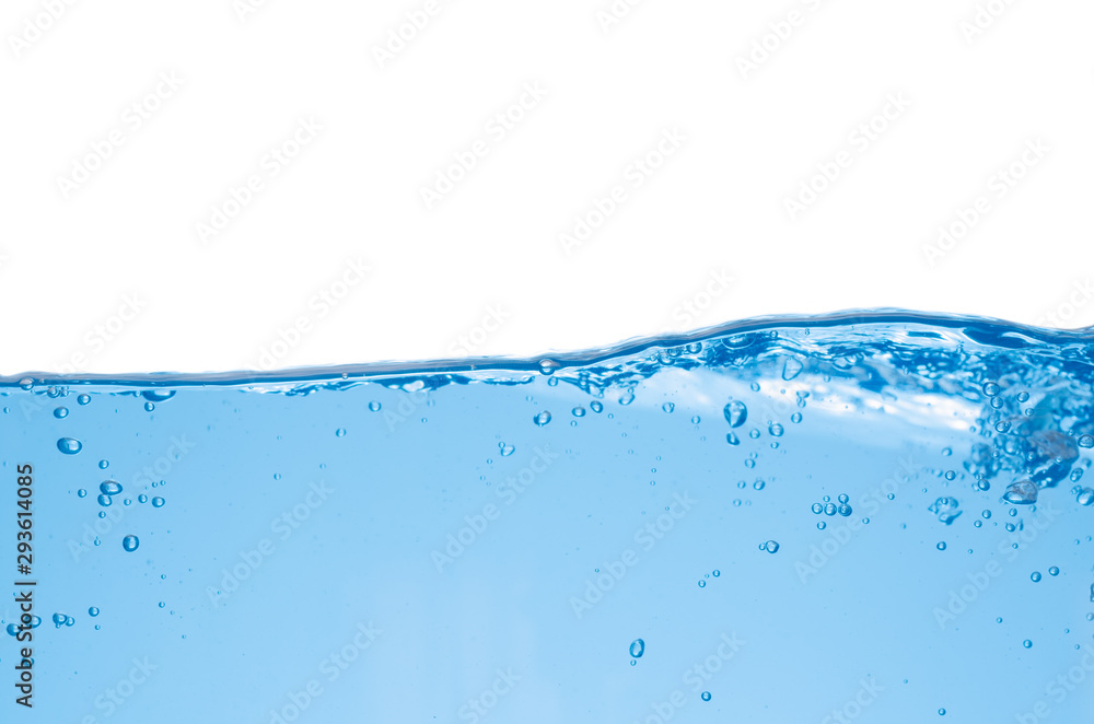 Water splash and surface with bubble on white background Water splash and surface with bubble on white background