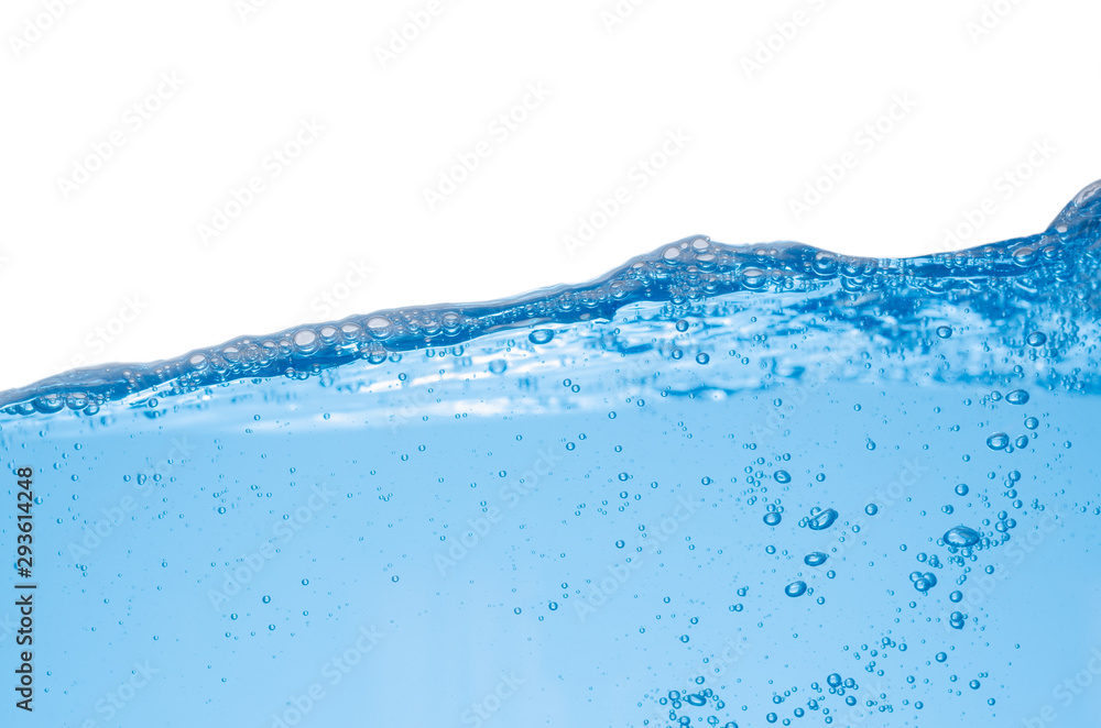 Water splash and surface with bubble on white background Water splash and surface with bubble on white background