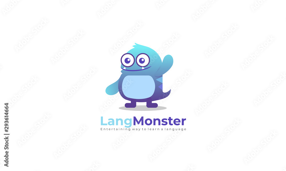 Naklejka premium Monster Logo Design