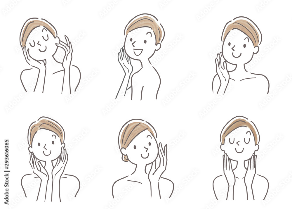 Illustration material: beauty, skin care, set, collection Illustration material: beauty, skin care, set, collection
