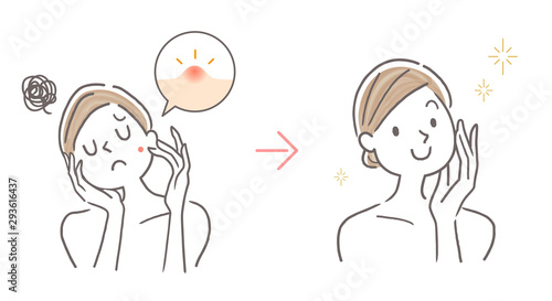 Illustration material: beauty, skin care