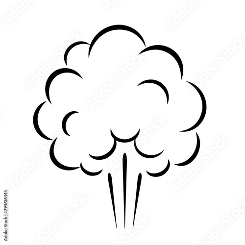 Air steam cloud vector icon
