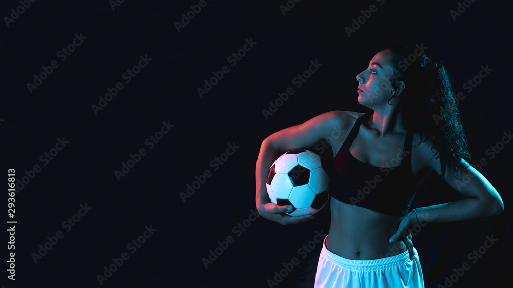 Fit young girl in sportswear Fit young girl in sportswear
