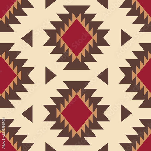 Tribal southwestern native american navajo seamless pattern
