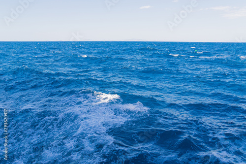 Background of Beautiful sky and blue Tyrrhenian sea © Adamchuk