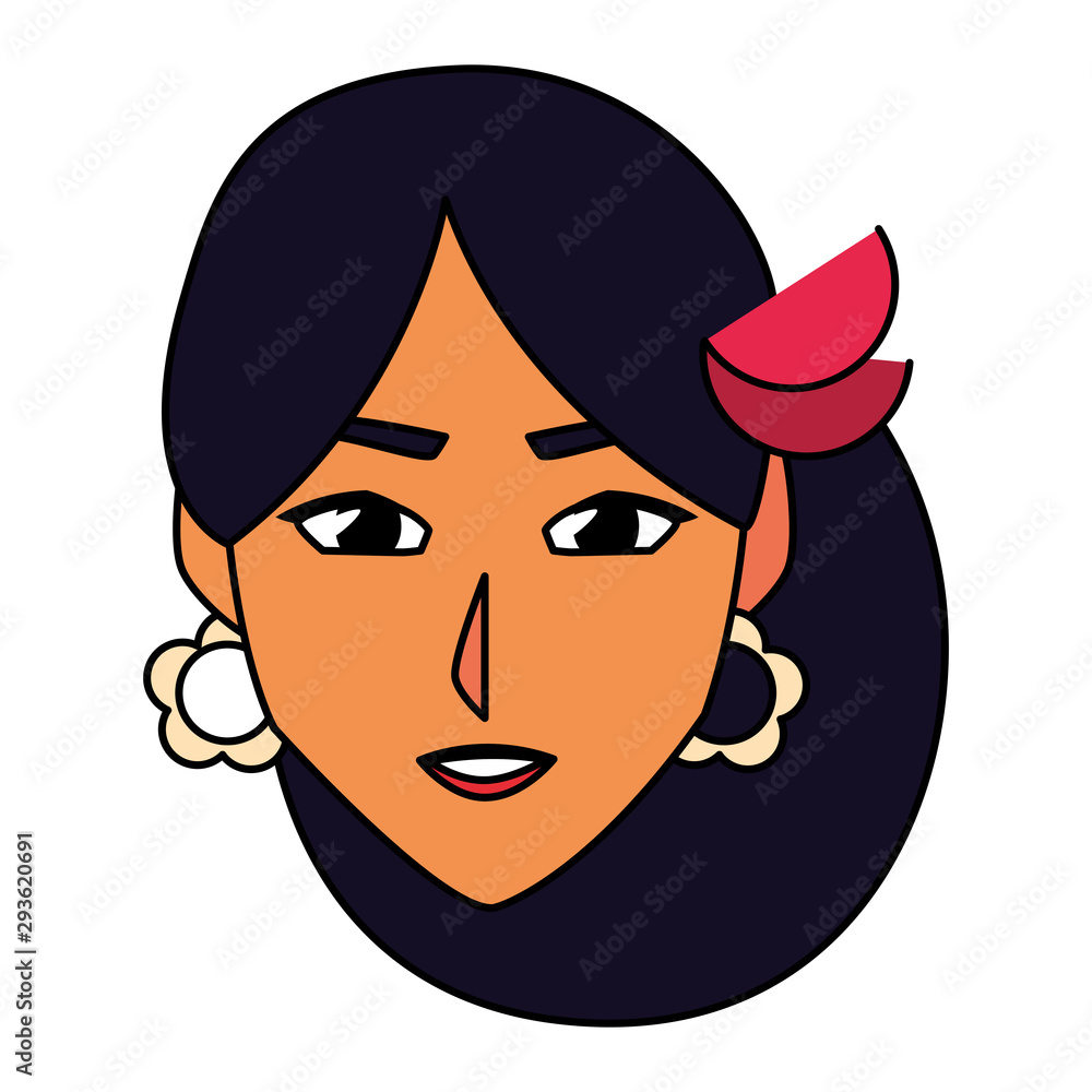 Isolated woman head vector design Isolated woman head vector design