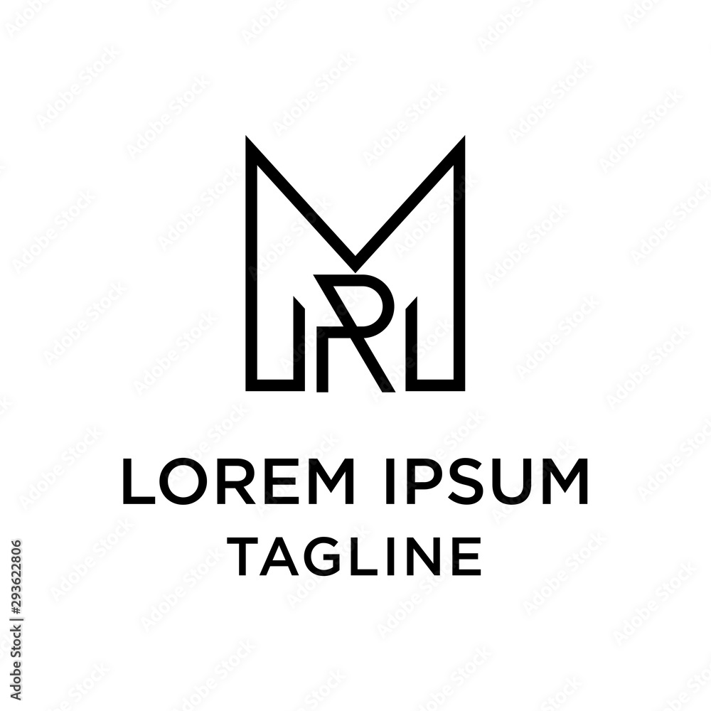 initial letter logo MR, RM logo template Stock Vector | Adobe Stock