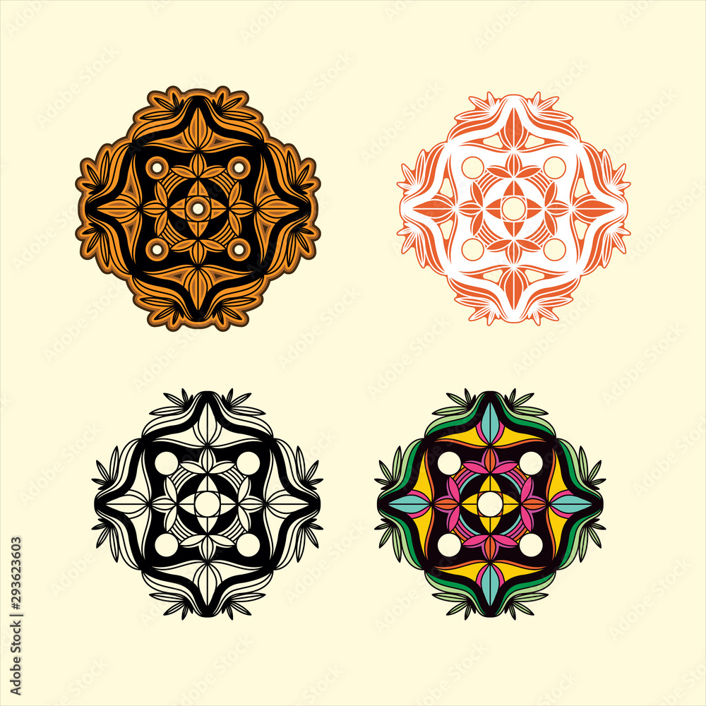 cannabis mandala icon logo design cannabis mandala icon logo design