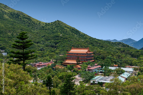 Po Lin Monastery from the Big Buddha, Lantau Island, Hong Kong