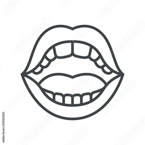 Line icon mouth